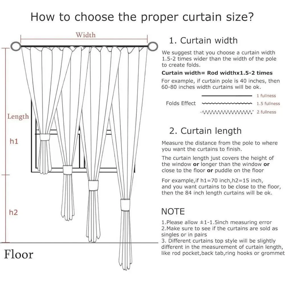 Vision Home Pinch Pleated Light Filtering Curtains Velvet Chenille Window Curtai